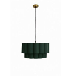 CGC Lighting Cgc Selina Scalloped Two Tier Forest Green Drum Lampshade Large 48Cm - thumbnail 7