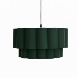 CGC Lighting Cgc Selina Scalloped Two Tier Forest Green Drum Lampshade Large 48Cm - thumbnail 3