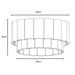 CGC Lighting Cgc Selina Scalloped Two Tier Forest Green Drum Lampshade Large 48Cm - thumbnail 8