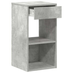 Berkfield Bedside Cabinets With Drawer 2 Pcs Concrete Grey 35X34X66.5 Cm - thumbnail 6