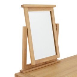 The Furniture Market Vanity Dressing Table Mirror Cheshire Limed Oak Hinged Framework - thumbnail 4
