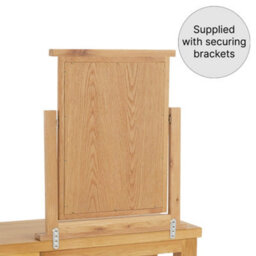 The Furniture Market Vanity Dressing Table Mirror Cheshire Limed Oak Hinged Framework - thumbnail 5