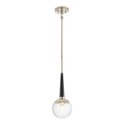 Luminosa Lighting Elstead Kichler Marilyn 1 Light Pendant Polished Nickel - thumbnail 1