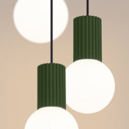 Luminosa Lighting Luminosa Halo Cluster Pendant Ceiling Light Olive Green 3X G9 - thumbnail 3
