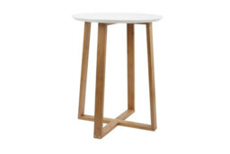Aspect Furniture Avery Side Table, White Wooden Top, Bamboo Legs - thumbnail 2