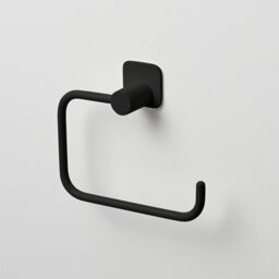 GoodHome Koros Matt Black Wall-Mounted Toilet Roll Holder (H)1280mm (W)1530mm - thumbnail 1