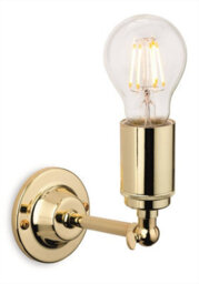 Luminosa Lighting Luminosa Indy 1 Light Indoor Candle Wall Light Polished Brass, E27