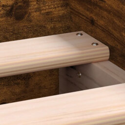 Berkfield Bed Frame With Headboard And Footboard Smoked Oak 150X200 Cm - thumbnail 7