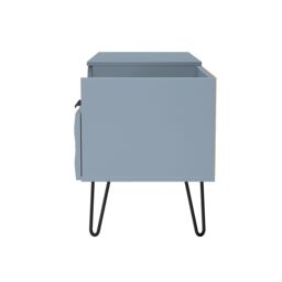 Anzio Matt Denim Blue Media Unit With 2 Drawers, (H)51.6Cm X (W)127.9Cm X (D)39.3Cm - thumbnail 5