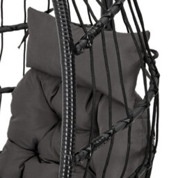 Living And Home Folable 1 Seater Egg Chair Swing Chair Garden Hanging Chair With Metal Stand And Seat Cushion Pad - thumbnail 8