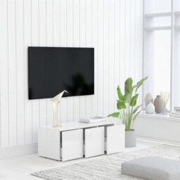 Berkfield Classic Tv Cabinet White 80X34X30 Cm Engineered Wood - thumbnail 4