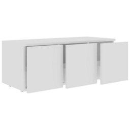 Berkfield Classic Tv Cabinet White 80X34X30 Cm Engineered Wood - thumbnail 5
