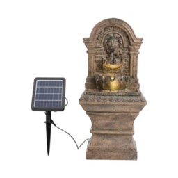 Breeins Vintage Lion Head Solar Powered Water Fountain, European-Style Garden Decor, 63Cm H - thumbnail 4