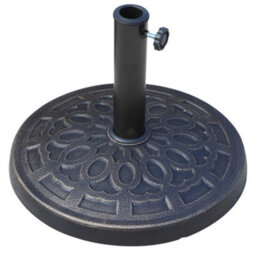 Outsunny 12Kg Garden Parasol Base, Round Resin Sun Umbrella Base, Bronze - thumbnail 2