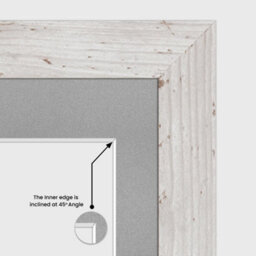 AK Frames 16X8 White Rustic Modern Multi Photo Frame With Silver Mount - Holds 3 Apertures (3X) 7X5 Photos - thumbnail 7