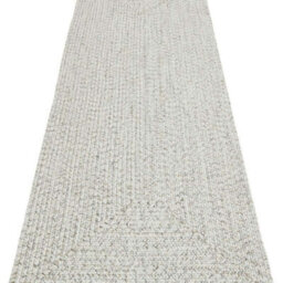 The Rugs Indoor Outdoor Trenzado Rug Polypropylene Bordered Plain Design In White - thumbnail 7