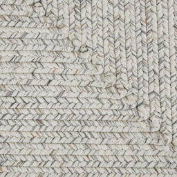 The Rugs Indoor Outdoor Trenzado Rug Polypropylene Bordered Plain Design In White - thumbnail 2