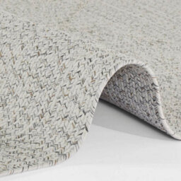 The Rugs Indoor Outdoor Trenzado Rug Polypropylene Bordered Plain Design In White - thumbnail 3