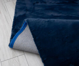 A.unique Home Luxurious Faux Fur Rabbit Rug - Navy, 160Cm X 200Cm - thumbnail 2