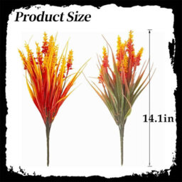 Amorly 12Pcs Uv Resistant No Fade Outdoor Artificial Plants  Flowers,fake Lavender Flowers Indoor  Outdoor Decor For Planter Front Porch - thumbnail 5