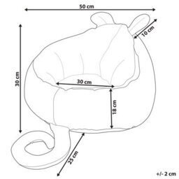 Beliani  Pet Bed Hassa Velvet Orange - thumbnail 3