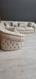 Ambassador Corner Sofa In Champagne Velvet & Gold Plush Velvet  270Cm X 270Cm - thumbnail 6