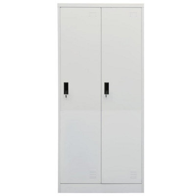 Berkfield Durable Wardrobe Light Grey 80X50X180 Cm Steel