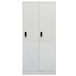 Berkfield Durable Wardrobe Light Grey 80X50X180 Cm Steel
