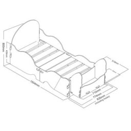 Kidsaw Princess Carriage Toddler Junior Bed With Front Storage Box - thumbnail 5