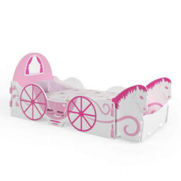 Kidsaw Princess Carriage Toddler Junior Bed With Front Storage Box - thumbnail 1