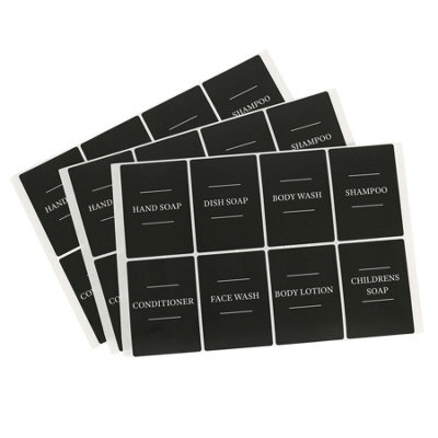 Harbour Housewares 24Pc Soap Dispenser Labels Set - Black - Pack Of 3 - image 1