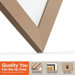 "AK Frames 25X17"" Rose Gold Modern Vinyl Record Frame With White Mount For 12 Inch Lp Cover & Disc - Overlapped Design" - thumbnail 3