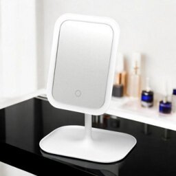 Urbn-Living Urbnliving 30Cm Height Cosmetic Free Standing Rectangular Mirror With Led Light Travel Makeup Shaving Dressing Table Glass - thumbnail 1