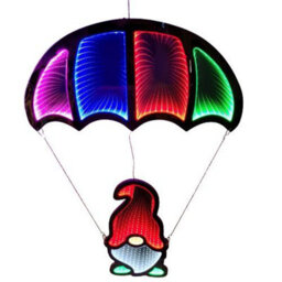 Samuel Alexander 85Cm Infinity Light Up Hanging Parachute Gonk Christmas Decoration With Multi Coloured Leds - thumbnail 6
