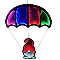 Samuel Alexander 85Cm Infinity Light Up Hanging Parachute Gonk Christmas Decoration With Multi Coloured Leds - thumbnail 3