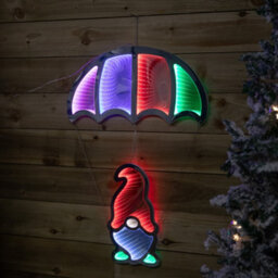 Samuel Alexander 85Cm Infinity Light Up Hanging Parachute Gonk Christmas Decoration With Multi Coloured Leds - thumbnail 7
