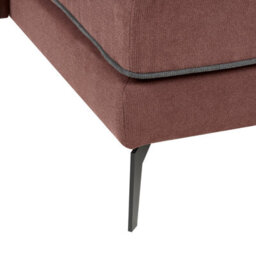 Beliani Corner Sofa 3 Seater Altan Fabric Burgundy Left Hand - thumbnail 9
