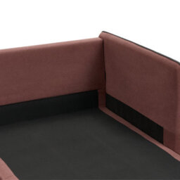 Beliani Corner Sofa 3 Seater Altan Fabric Burgundy Left Hand - thumbnail 6