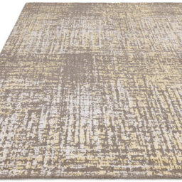 Gold Abstract Modern Easy To Clean Bedroom Dining Room And Living Room Rug-120Cm X 170Cm - thumbnail 2