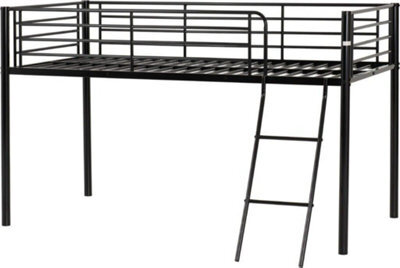 Seconique Kora Mid Sleeper Metal Bed Frame In Black Finish Fits  3Ft Single Mattress - image 1