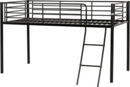 Seconique Kora Mid Sleeper Metal Bed Frame In Black Finish Fits  3Ft Single Mattress