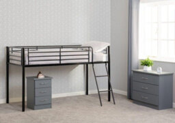 Seconique Kora Mid Sleeper Metal Bed Frame In Black Finish Fits  3Ft Single Mattress - thumbnail 6