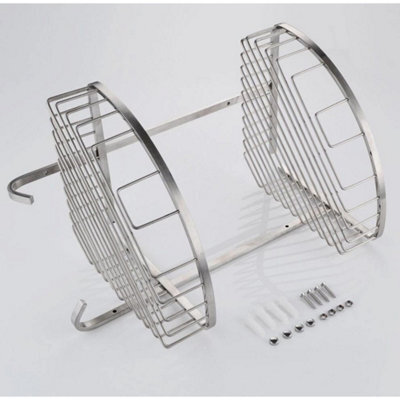 2Tier Corner Shower Caddy Stainless Steel Rust Resistant Bathroom Organizer Rack - image 1