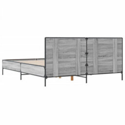 Berkfield Bed Frame Without Mattress Grey Sonoma 120X190 Cm Small Double - thumbnail 6
