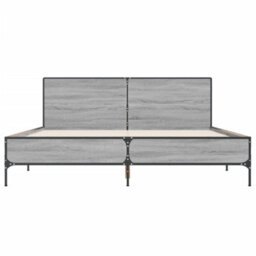 Berkfield Bed Frame Without Mattress Grey Sonoma 120X190 Cm Small Double - thumbnail 4