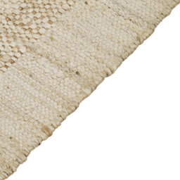 Wyld And Coco Handwoven Jute Area Rug 140 X 200 Cm Beige With Geometric Pattern And Tassels - thumbnail 3