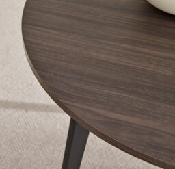 Furniturebox Uk Koko Walnut Effect Round Dining Table & 4 Cream Halle Chairs - thumbnail 5