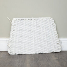 47Cm X 46Cm Samuel Alexander Foldable Faux Rattan Christmas Tree Skirt In White - thumbnail 5