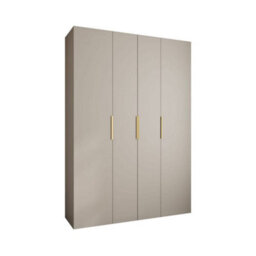 Arte Elegant Cashmere Como Iv Hinged Door Wardrobe H2460mm W1700mm D500mm, Four Doors, Sixteen Shelves, Two Hanging Rails, Gold Handles - thumbnail 1