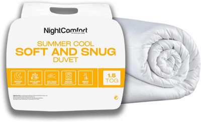 Night Comfort Nightcomfort Soft And Snug 1.5 Tog Summer Cool Microfibre Duvet - image 1